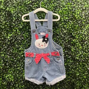 Baby, Jean Shorts Jumper, Bunny, 24Month